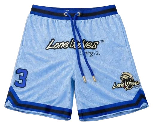 Caroline Blue LONE WOLF premium Shorts