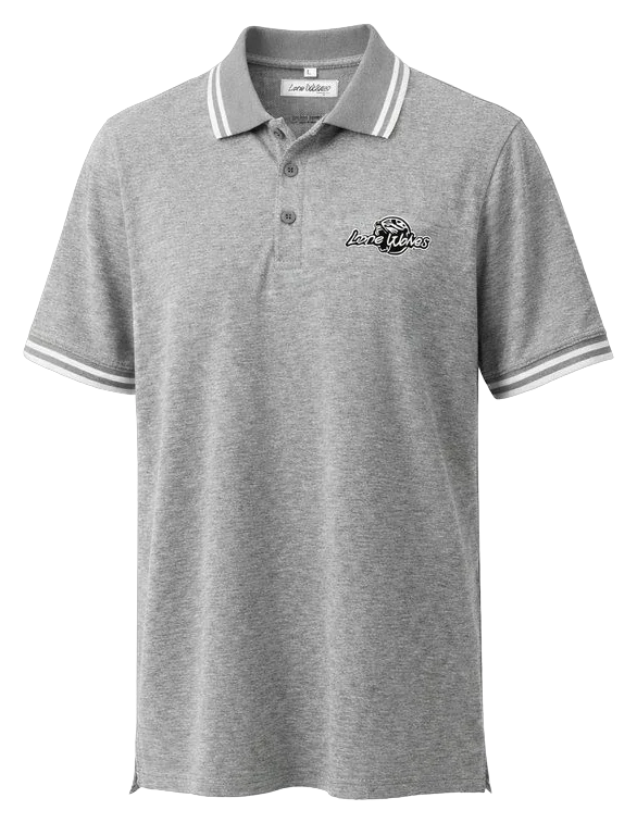 Grey LONE WOLF Polo Shirt